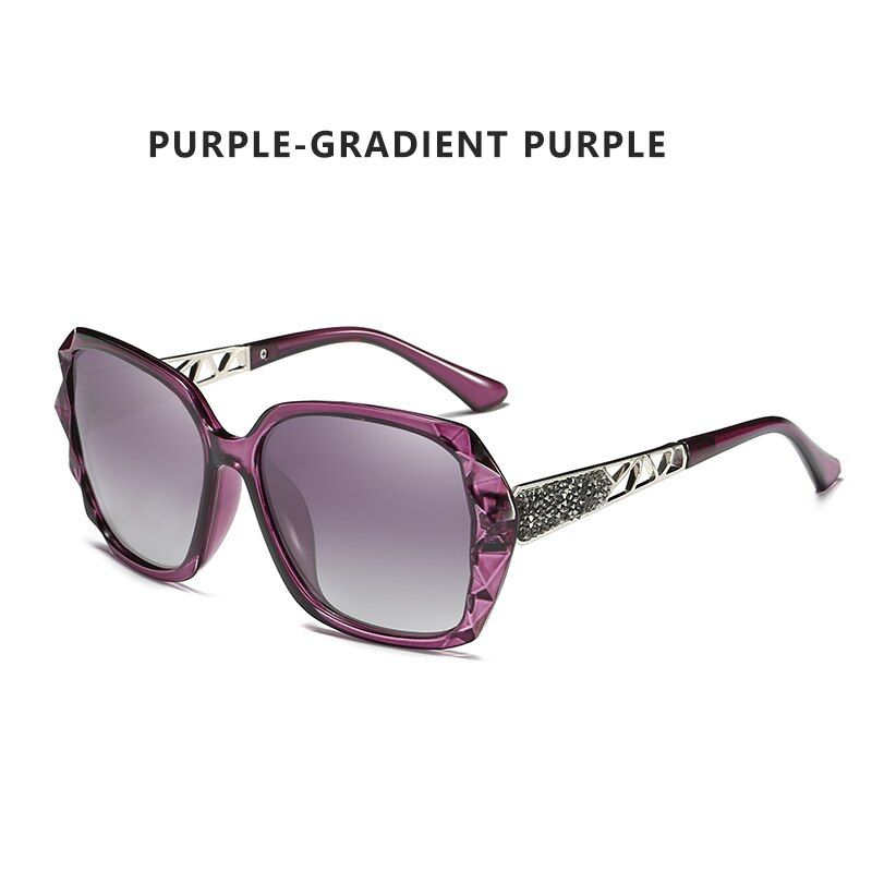 Purple-purpleLuxury Brand Ladies Polarized Sunglasses Women Oversized Sun Glasses Prismatic Eyewear Oculos De Sol lentes de sol mujer UV400