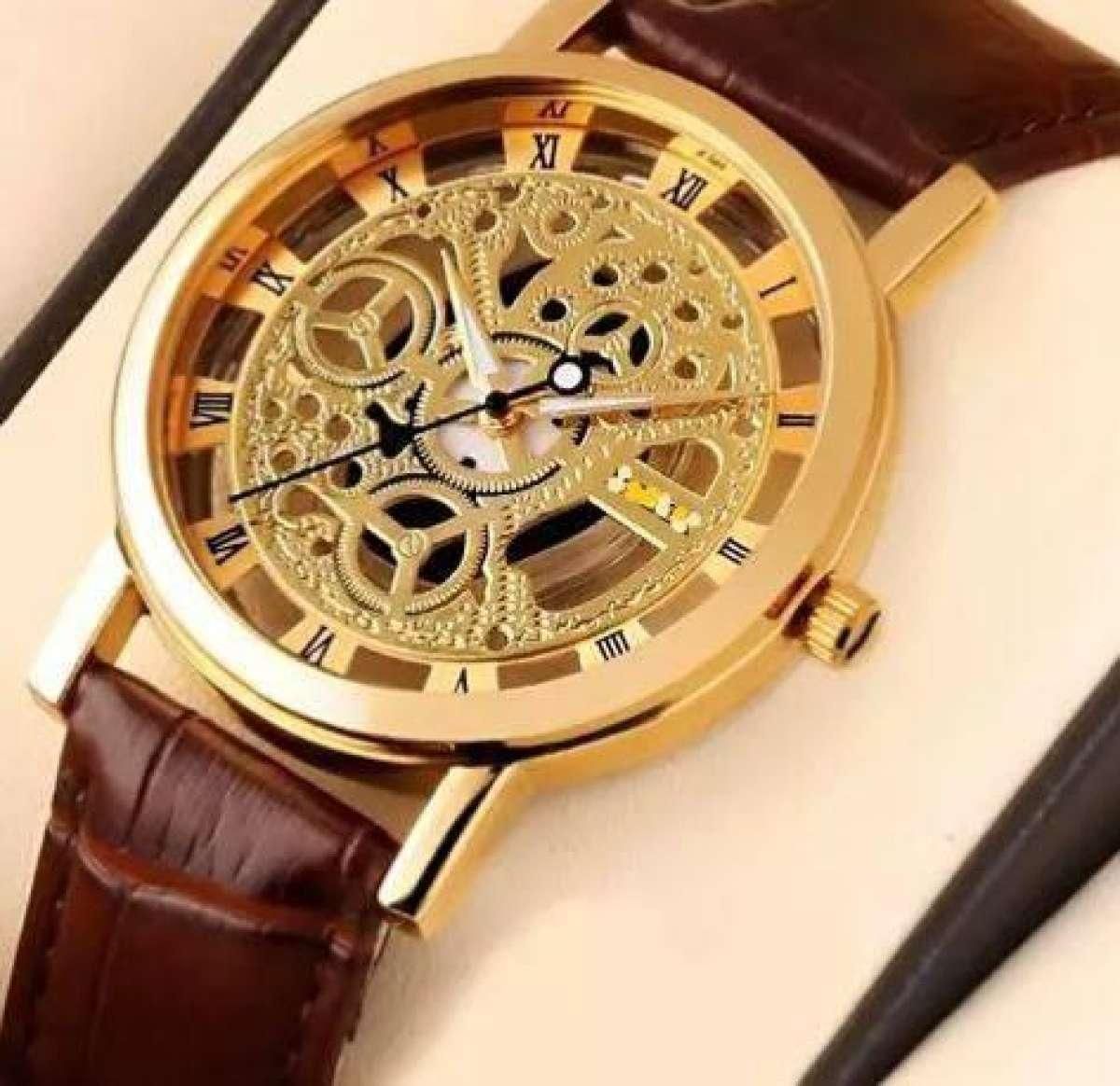 PU Leather Wrist Watch For Men