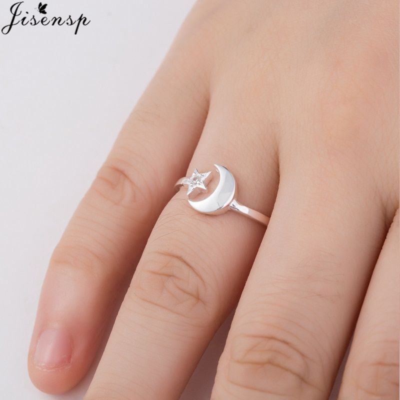 Jisensp Bijoux Fashion Ring Punk Circle Triangle Heart Knuckle Rings for Women Wedding Jewelry Adjustable Finger Ringen