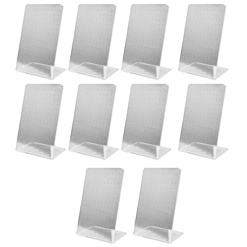 120 Hole Acrylic Earring Holder Jewelry Storage Display Props Earring Hanger Jewelry Rack 10 Pcs