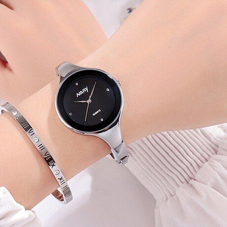 reloj mujer 2021 Fashion Bracelet Cuff Watch Womens Stainless Steel Quartz Bracelet Watch Women Christmas Watch Relogio Feminino
