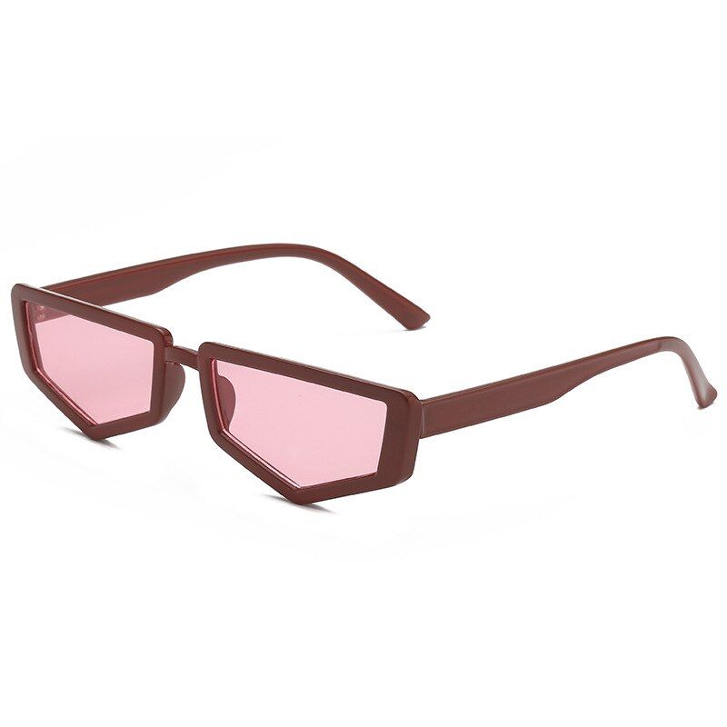 Red PinkRBRARE 2019 Retro Polygon Sunglasses Women Small Square Men Sun Glasses Fashion Vintage Brand Design Street Beat Black Sunglass