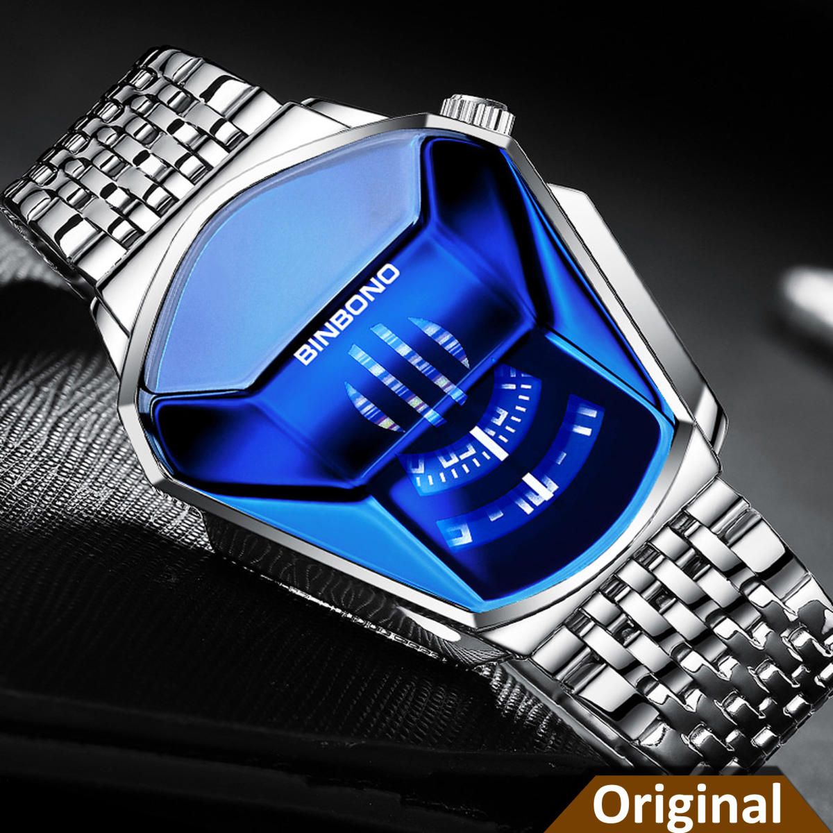 BINBOND Quartz men's watch trend market watch style locomotive concept watch men