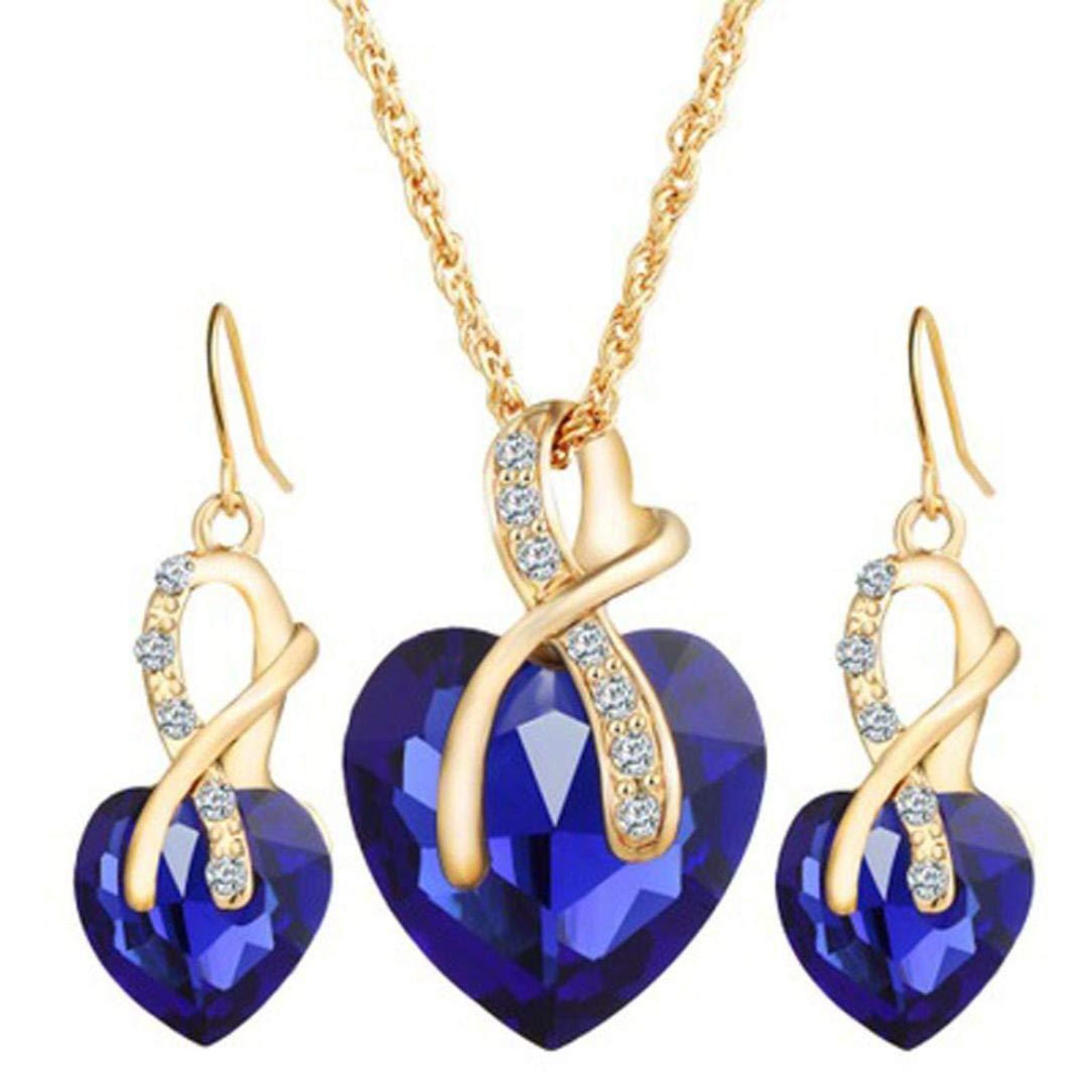 Women Neckle Earrings All Match Lightweight Sparkling Choker Neckle Earrings
