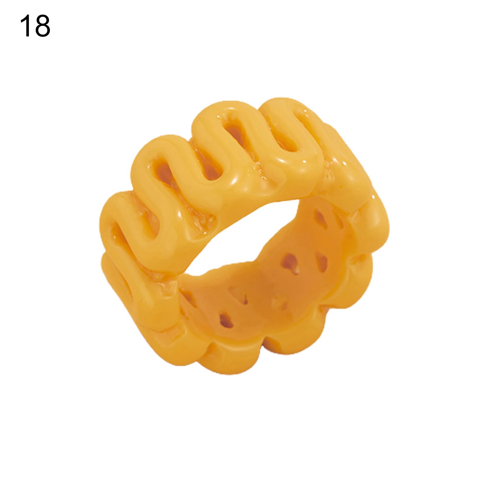 Frog Shape Colorful Women Ring Resin Animal Pattern Finger Ring Jewelry Accessory