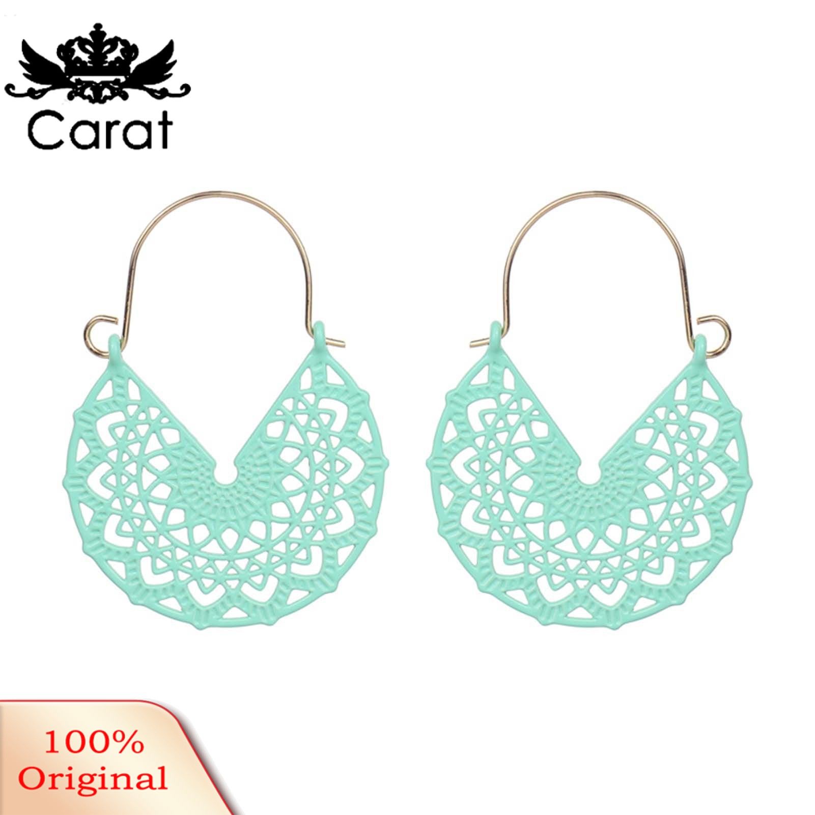 Carat 1 Pair Women Earrings V-shaped Simple Jewelry Lightweight Vintage Dangle Earrings for Banquet