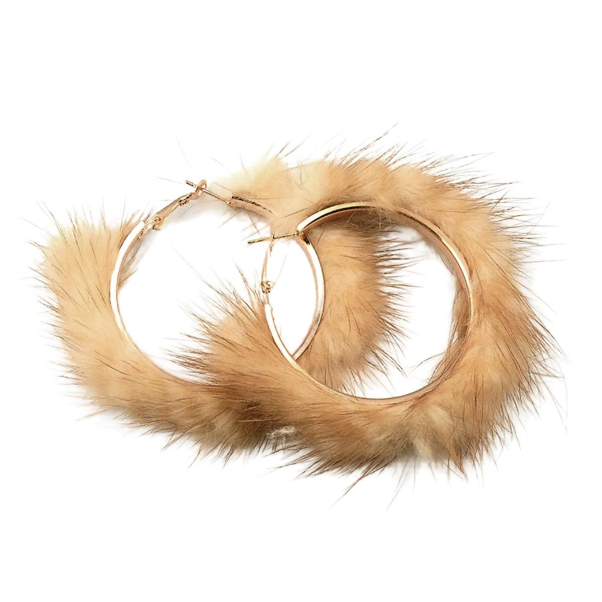 Hoop Earrings Lightweight Lightweight Plush Hoop Earrings