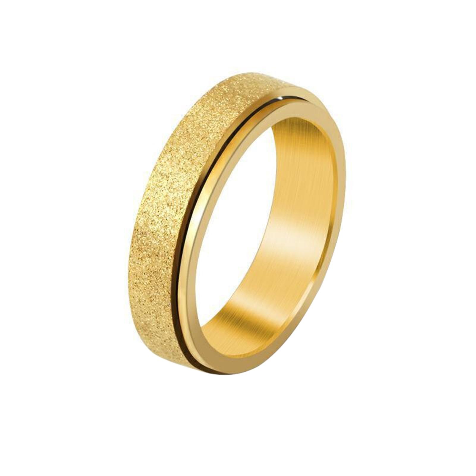 Anxiety Ring Uni Sand Blast Finish Anti-anxiety Fidget Ring Band