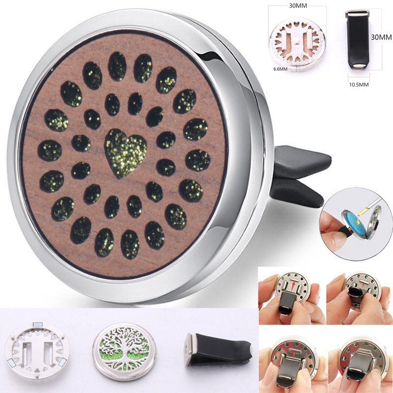 Flower Fairy Aromatherapy Jewelry Car Perfume Diffuser Stainless Steel Vent Freshener Car Essential Oil Diffuser Necklace Locket