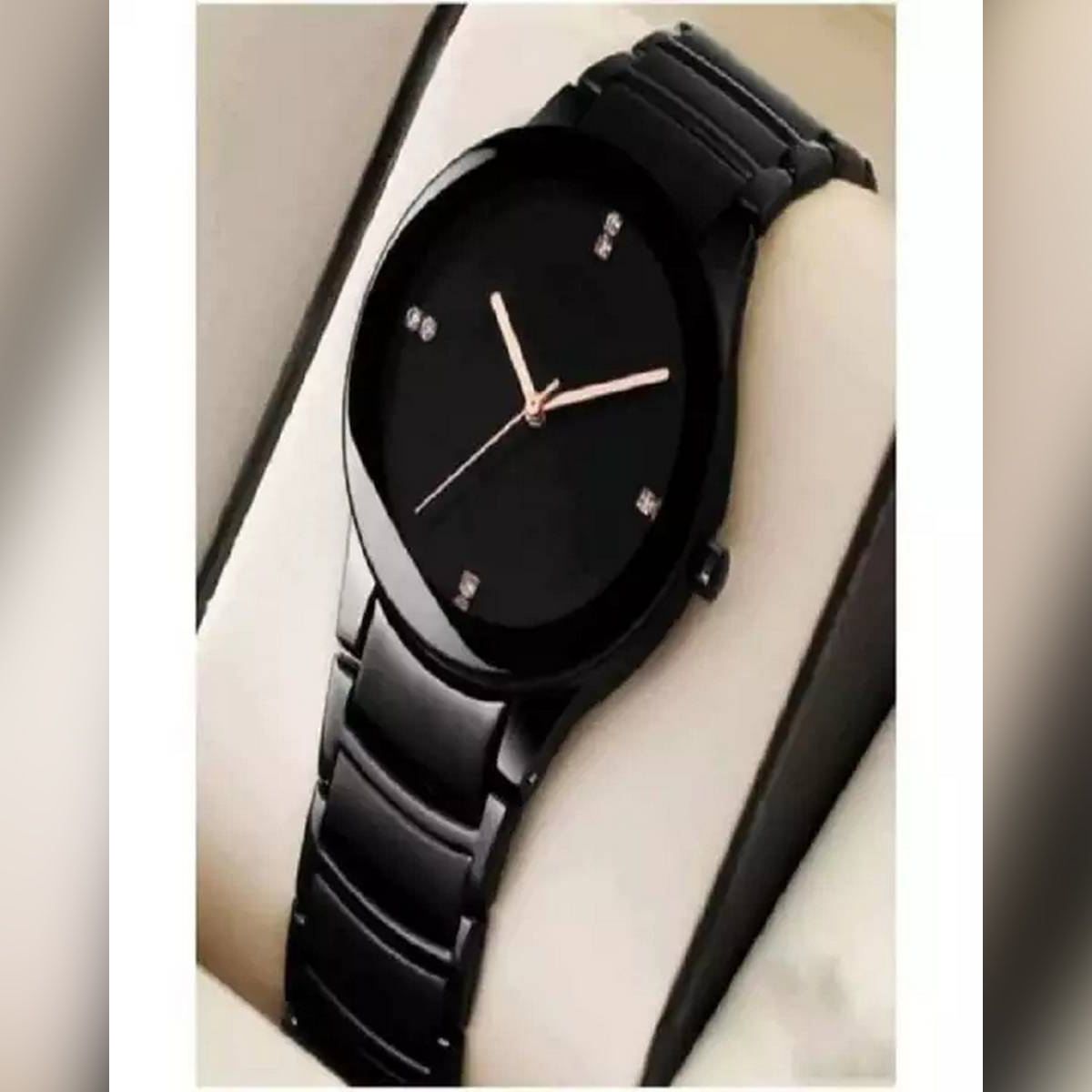 Black Stainless Steel Wrist Watch For Men(null)