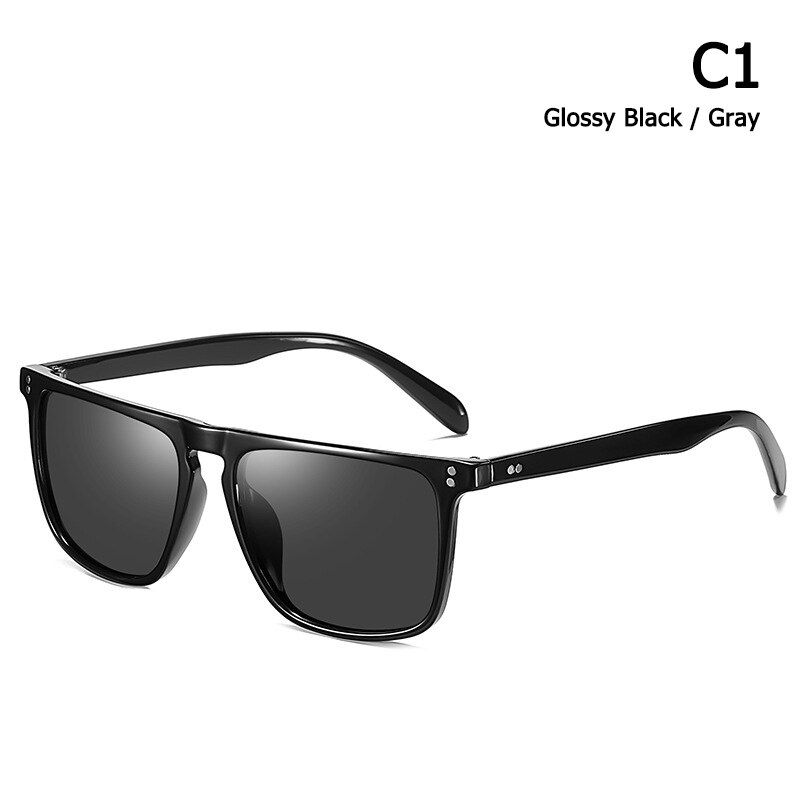 C1JackJad 2021 Fashion Square Bernardo Style Polarized Rivets Sunglasses Men Vintage Brand Design Sun Glasses Oculos De Sol A627
