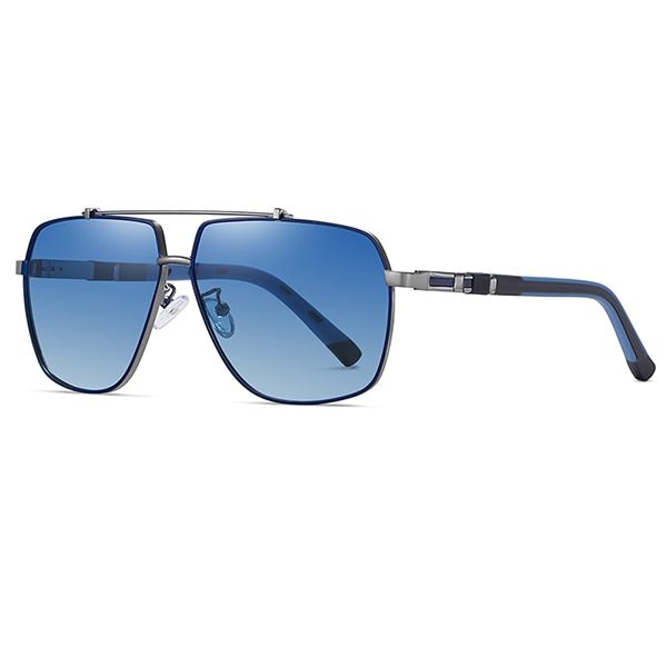 GRFISIA New Square Polarized Sunglasses Men High Quality Spring Hinge Fashion Sun Glasses Driving Travel UV400 Lens Goggles C15-C2-Other