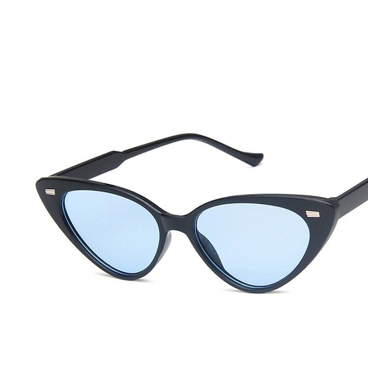 BlueSexy Triangle Cat Eye Sunglasses Women Brand Designer Vintage White Cateye Sun Glasses Female Oculos De Sol UV400