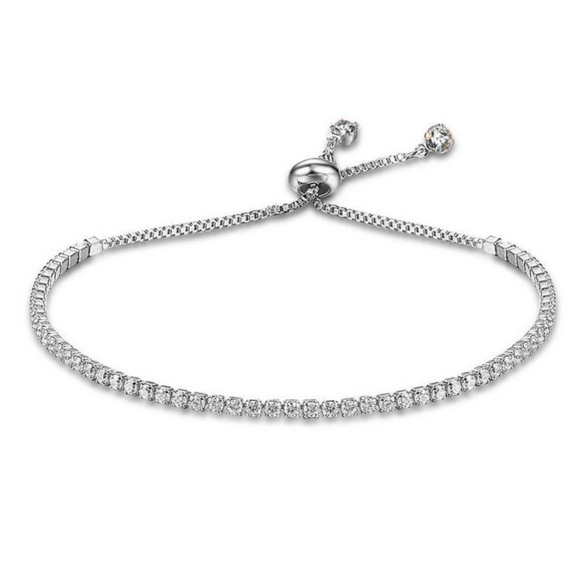 Dancing Shiny Rhinestone Bead Box Chain Jewelry Bracelet Gift