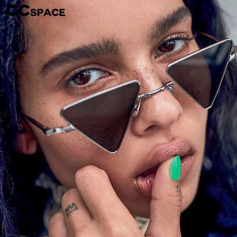 C5 red45957 Metal Frame Triangle Sunglasses Men Women Fashion UV400