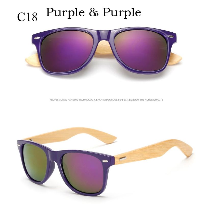 17 color Wood Sunglasses Men women square bamboo Women for women men Mirror Sun Glasses retro de sol masculino 2018 Handmade-13-KP1501-C18