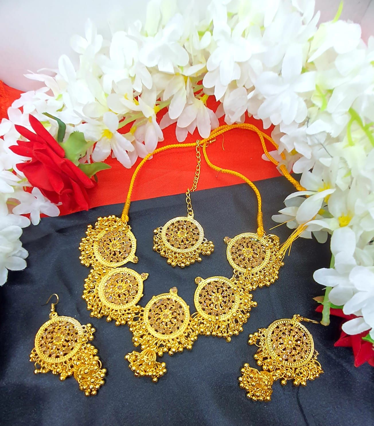 Stone Metal Necklace Jewellery Set for Women fashion