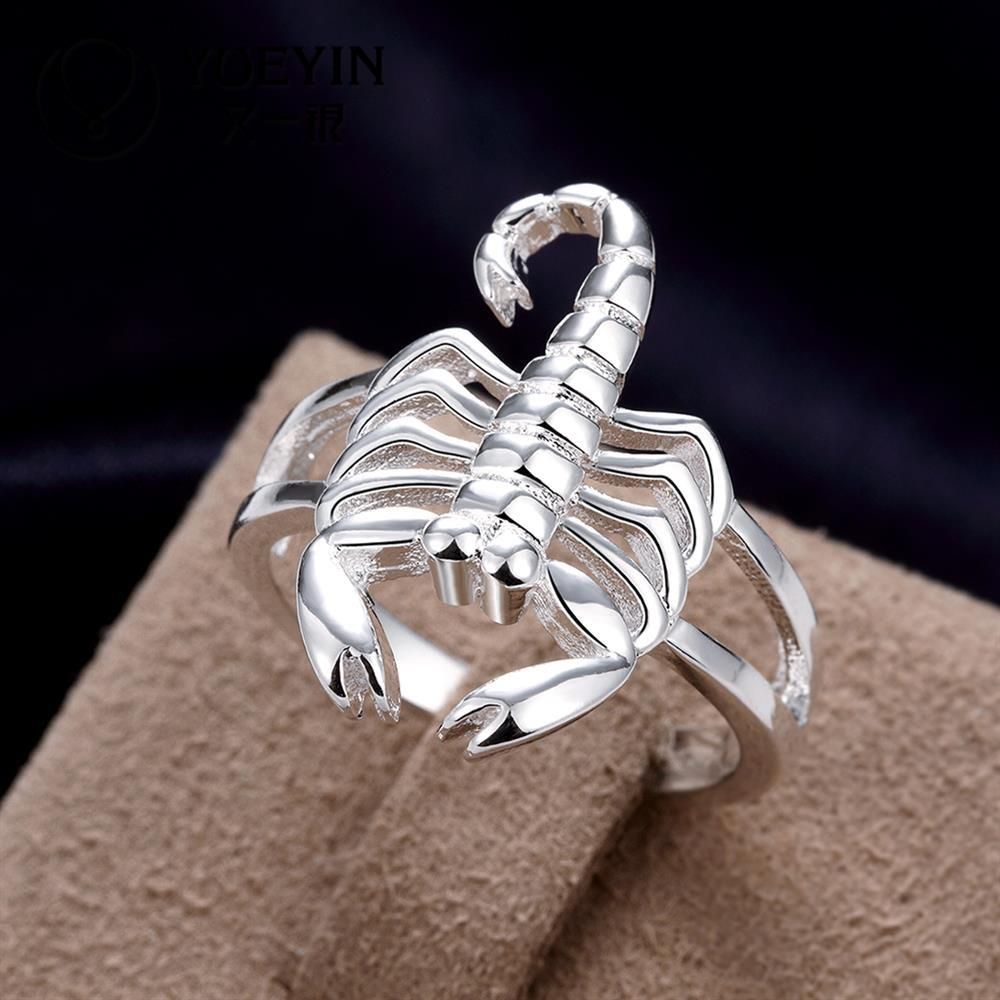Scorpion shape Silver plated new design finger ring for lady personality animal fashion Vintage Jewelry R739-8
