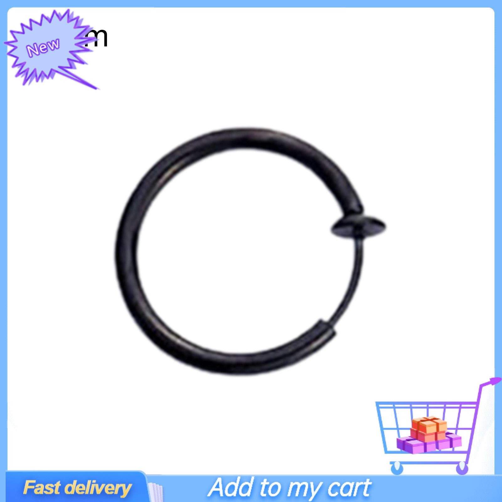1Pc Uni Cool Earring Round Non Ear Piercing Hoop Earring Clip for Daily Wear