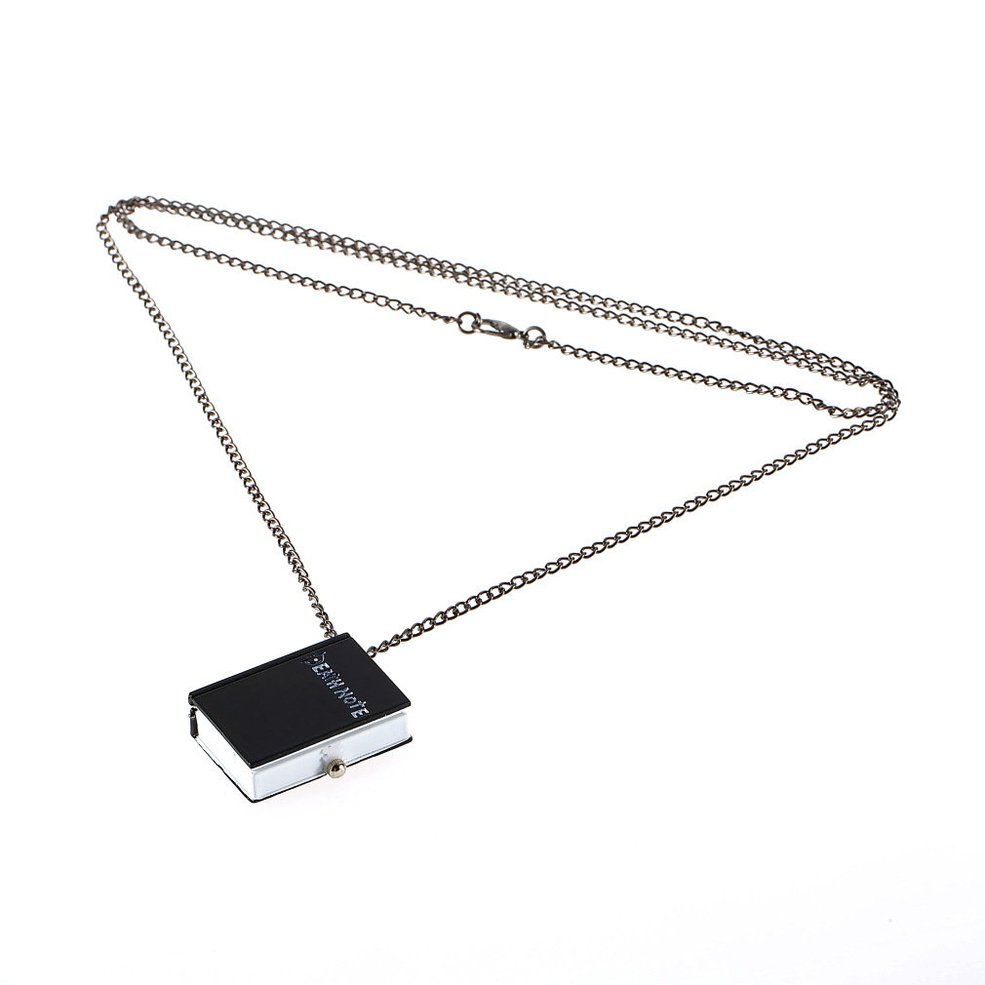 Vintage Unique Death Note Book Quartz Pocket Watch Pendant Necklace Gift-Multicolour