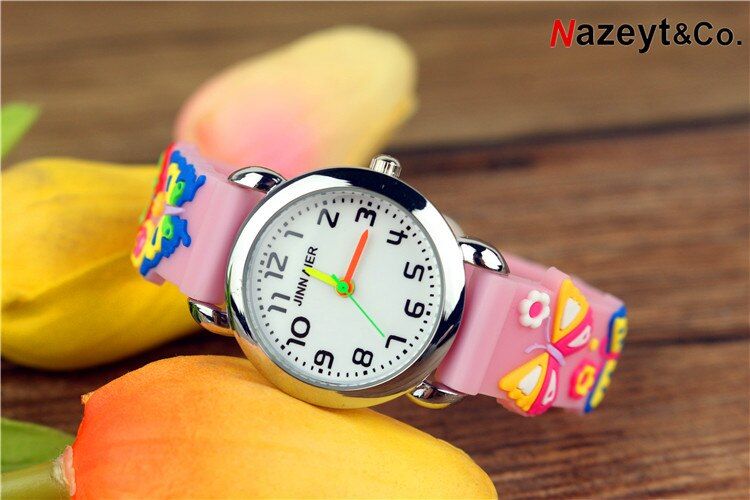 promotion kids watch  children 3D simple design silicone strap sports watch boys and girls birthday gift watch