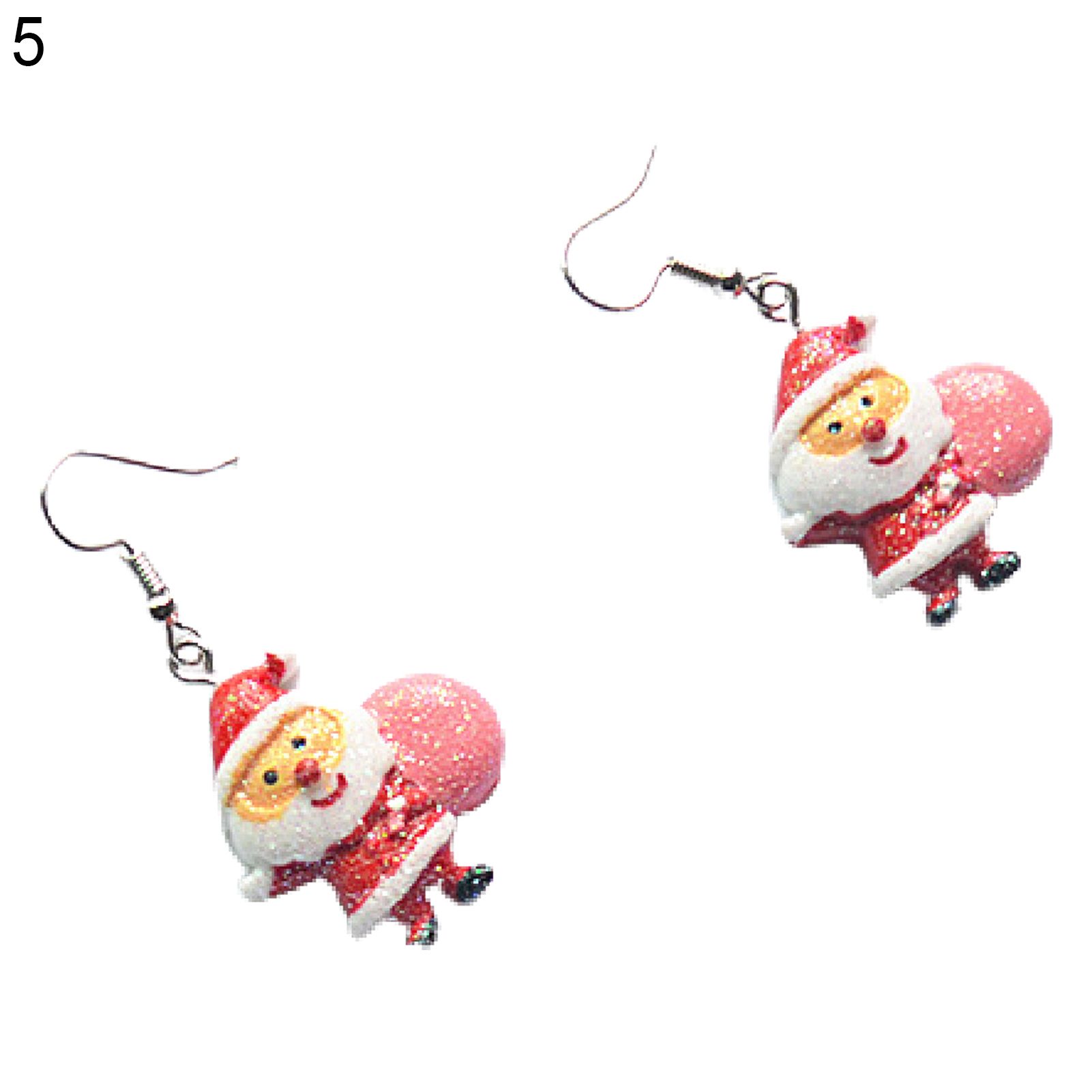 Earrings Christmas Crutch Hat Pendant Lightweight Hook Earrings
