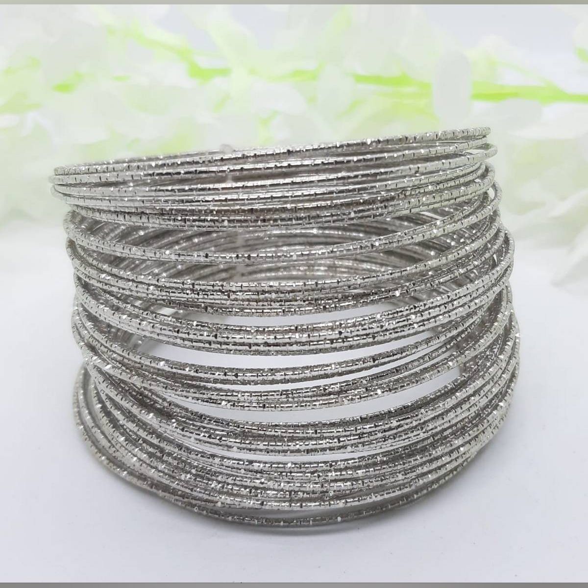 Glossy Gorgeous Outfits Matching Multi Color Bangle Box Metal Churi for Women and girls size - 24,26 & 28.