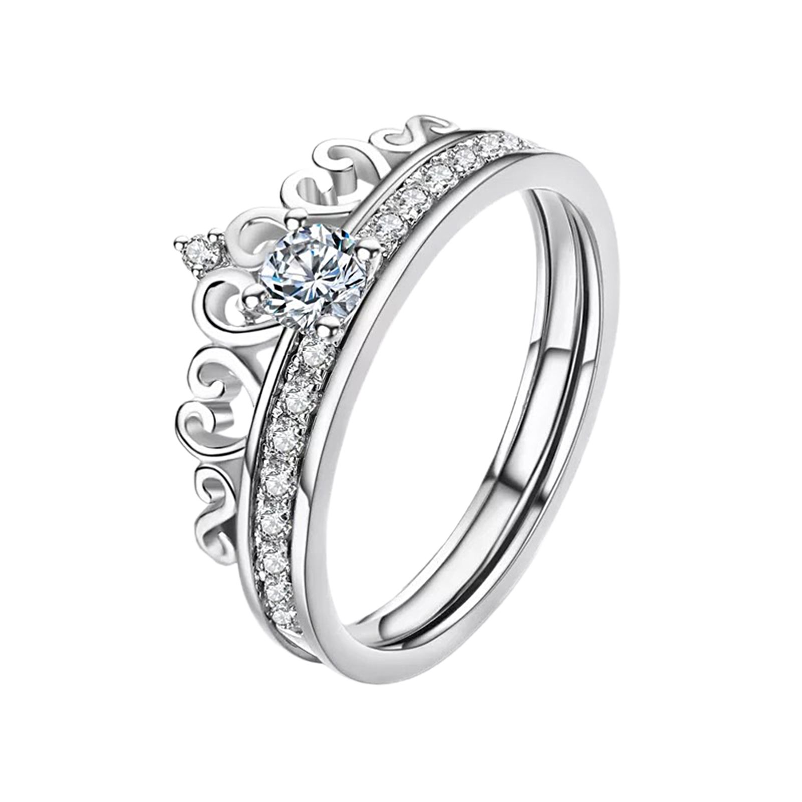 Alloy Ring Exquisite Princess Crown Ring
