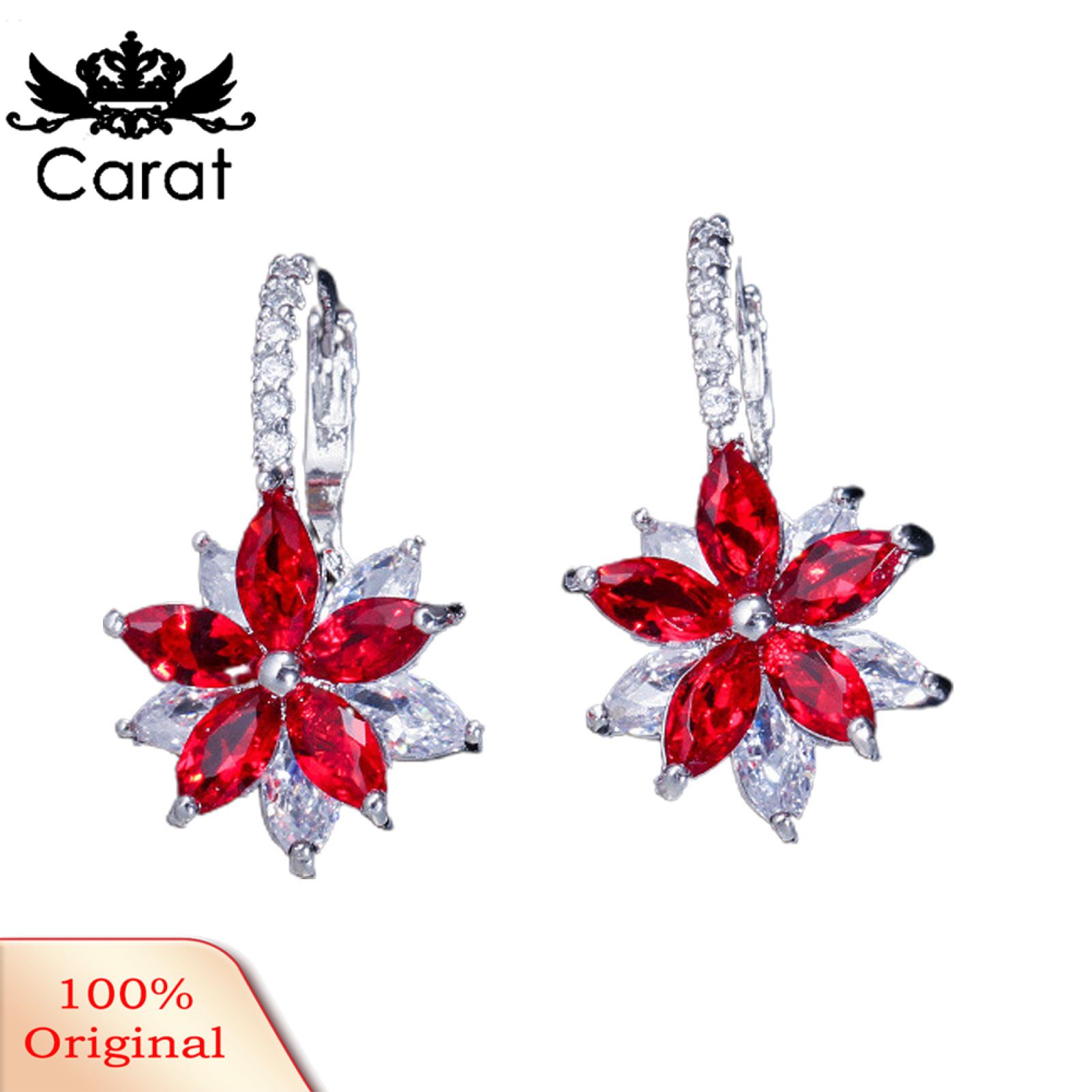 Ear Clasp Earrings Delicate Electroplated Sparkling Drop Earrings