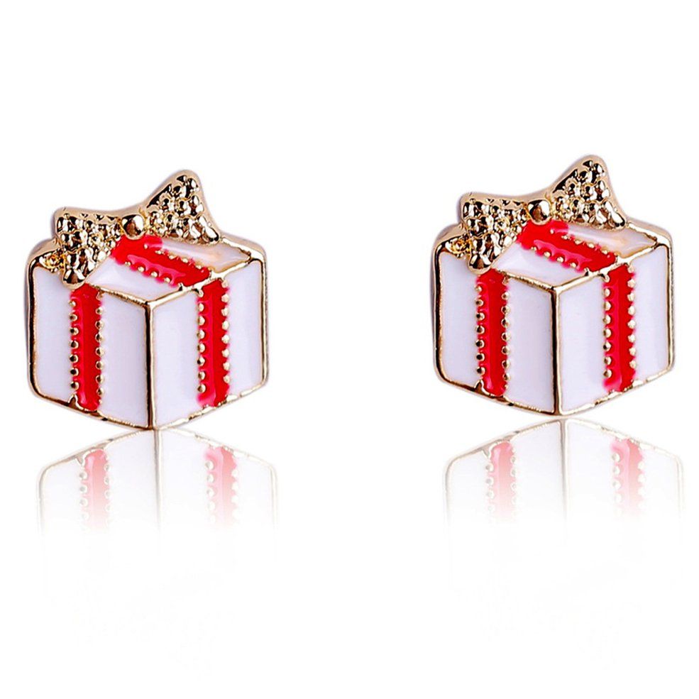 ChristLuxury Woman's Earrings Cartoon Pattern Earring Red And White Gift