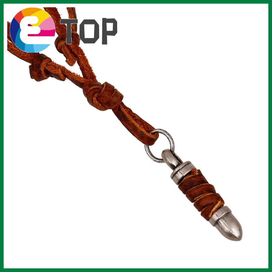 Necklace European And American Necklace Taper Retro First Layer Leather Necklace Leather Necklace