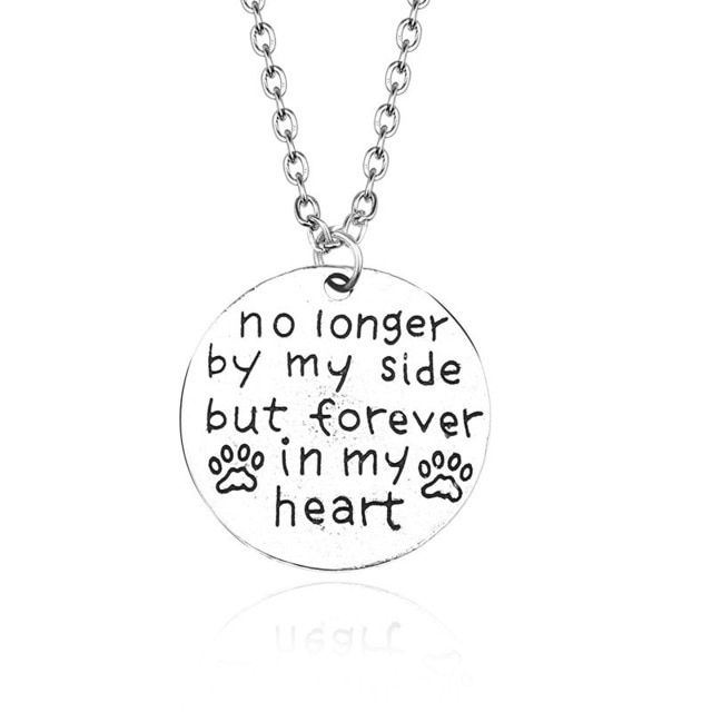 You Are My Sunshine Person Best Friends Pendant Dog Paw Footprint Love Heart Necklace For Sister Dad BFF Couple Jewelry