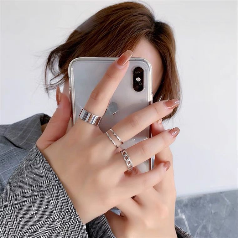 3 pcs Rings Set Women Ring Finger Ring Ladies Girls couple rings ear rings Female Rings For Women Finger Ring For Women Rings Women fashion