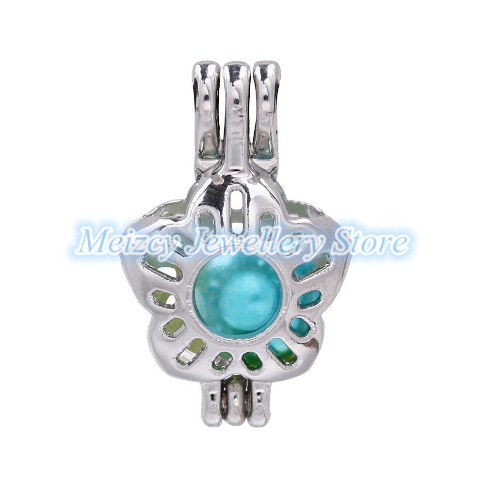 1pc Silver Plated Dragon Butterfly Horse Anchor Pearl Cage Bead Cage Pendant Essential Oil Diffuser Lockets Jewelry Making
