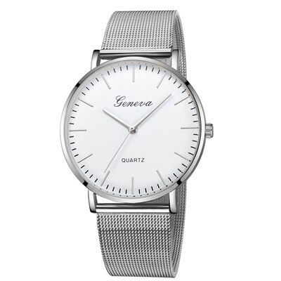 2019  Fashion Casual Watch Womens Male Womens Classic Quartz Stainless Steel Wrist Watch Montre Femme Bracelet Watches Reloj