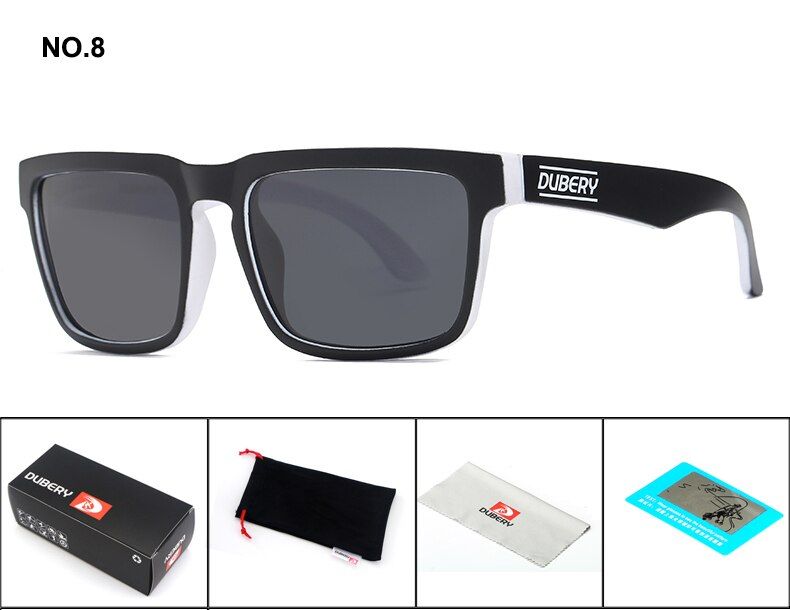 C8Polaroid D710DUBERY Brand polarized sun glasses men square mirror sun glasses male pilots driving glasses women UV400 Oculos