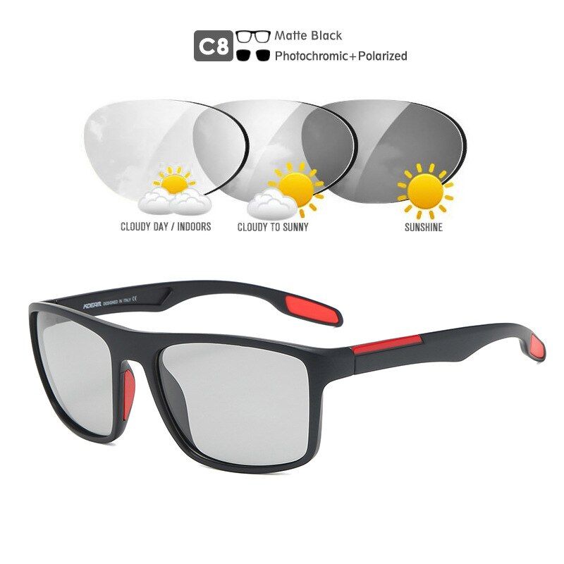 C8High Quality Italy Design TR90 Polarized Sunglasses Men Women Sports Driving Shades KDEAM UV400 Unbreakable Sun Glasses With Box