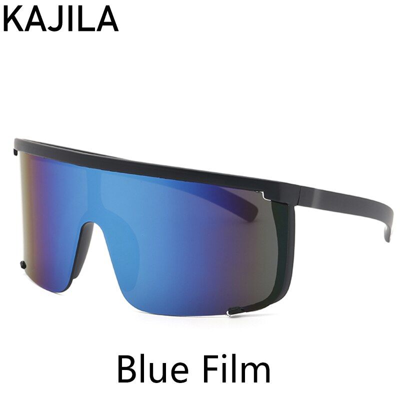 Blue FilmRectangle Sports Sunglasses Men 2021 Fashion Luxury Brand Designer Semi-Rimless Sun Glasses For Women Driving Goggles Vintage