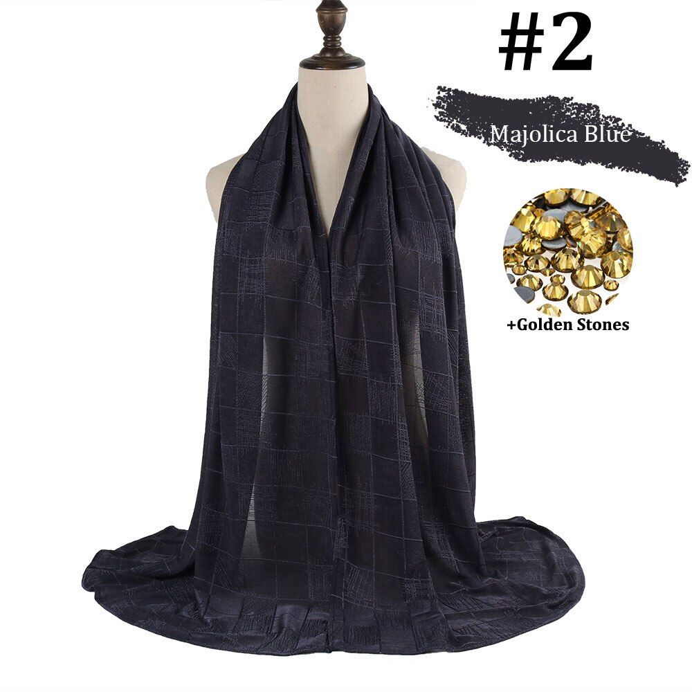 dbs Design 9 mix colors designs newest Custom muslim women diamond jersey hijab   Belguim Netherlands scarfs