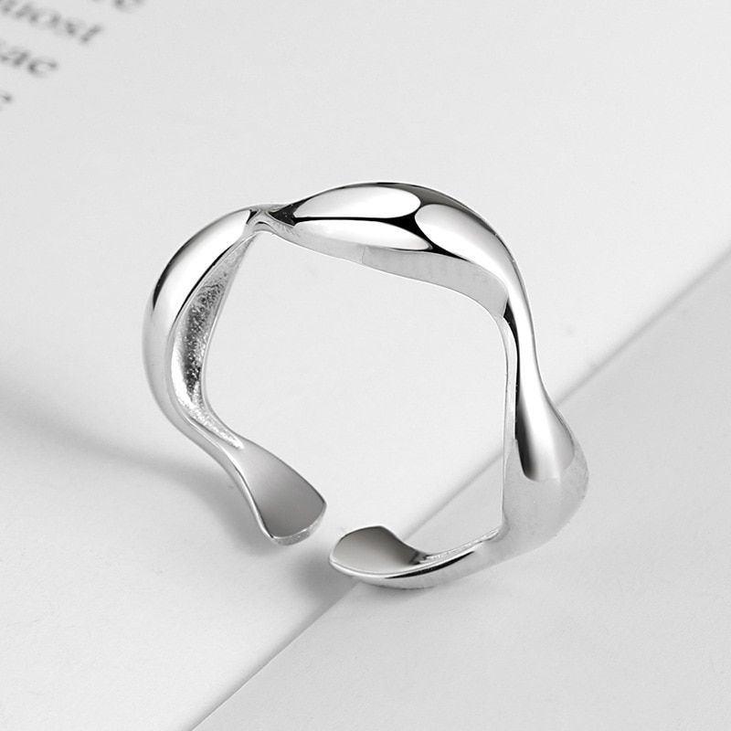Bohemian Ethnic  925 Sterling Silver Ring for Women Couple Trendy Geometric Handmade Jewelry Adjustable Finger Rings