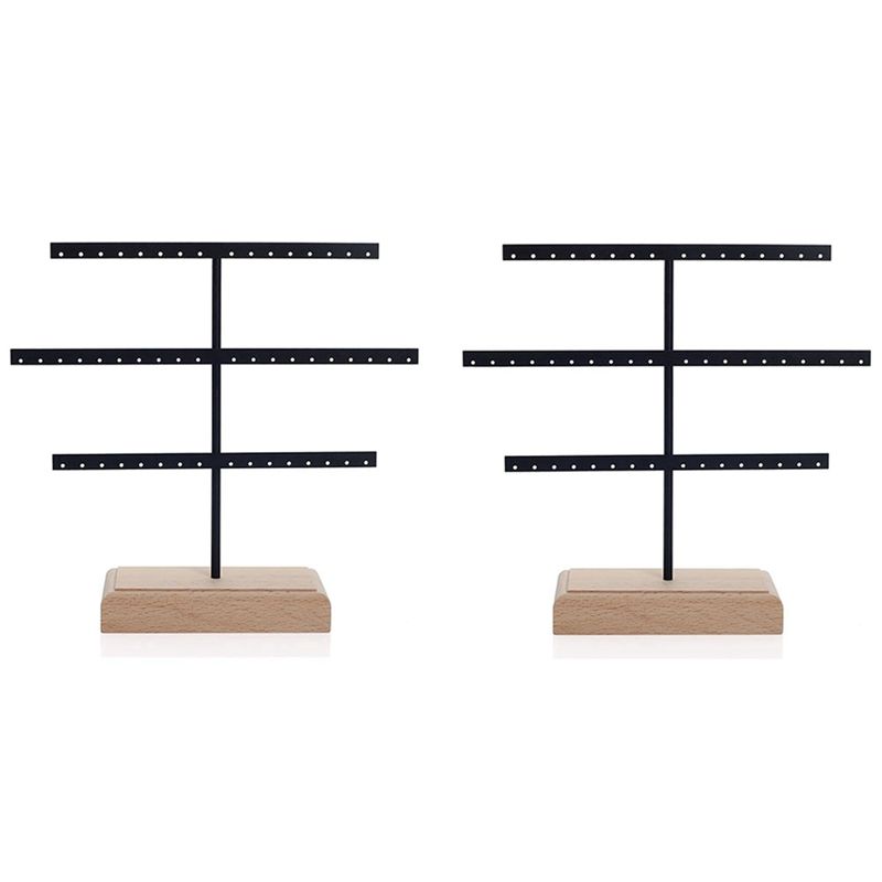 Creative Earring Rack Storage Hanging Earring Ear Clip Rack Household Jewelry Rack Jewelry Rack Display Props 2 Black