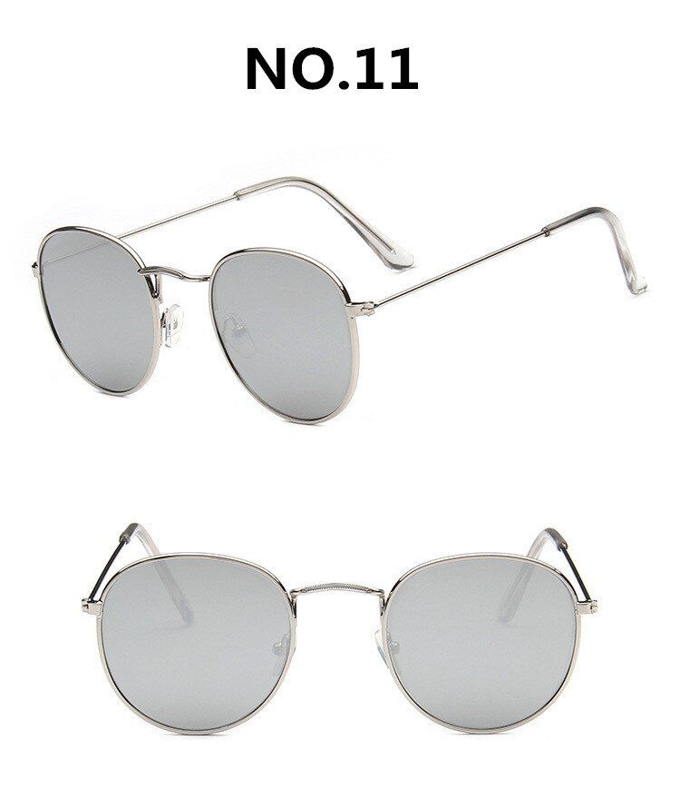 C11Vintage Alloy Women Sunglasses Luxury Brand Designer Classic Small Frame Driving Mirror Eyewear Oculos De Sol Masculino