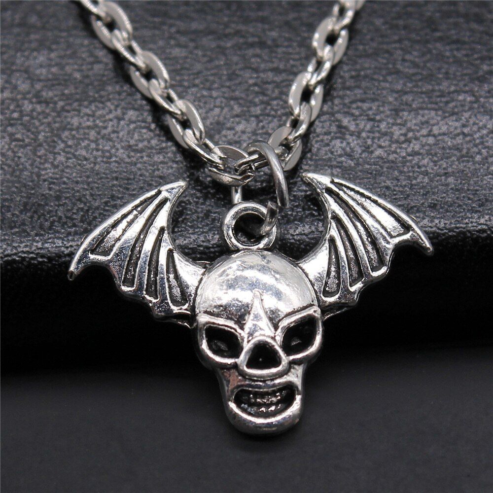 Halloween Dead Head Skull Pendant Necklace Women Men Necklace With Metal Chain Halloween Gift Vintage
