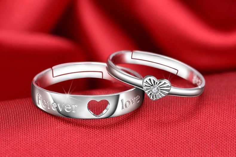 Love Promise Couple Finger Ring with box