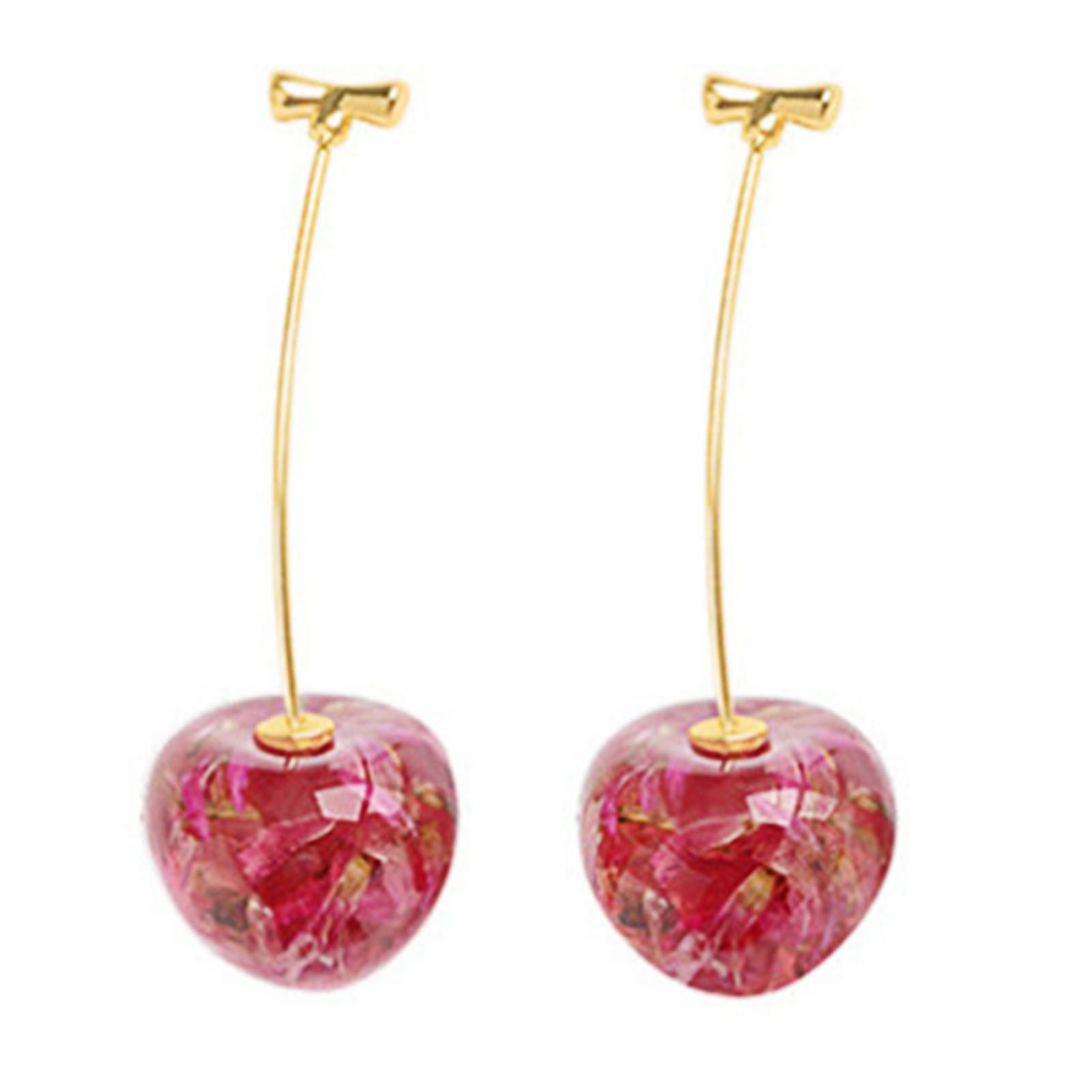 Earrings Fruit Dangle Cherry Drop Ear Studs