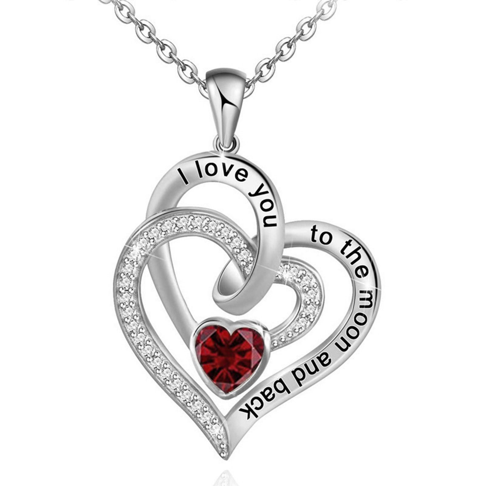 Wedding Neckle Shining Heart to Heart Rhinestone Choker Neckle
