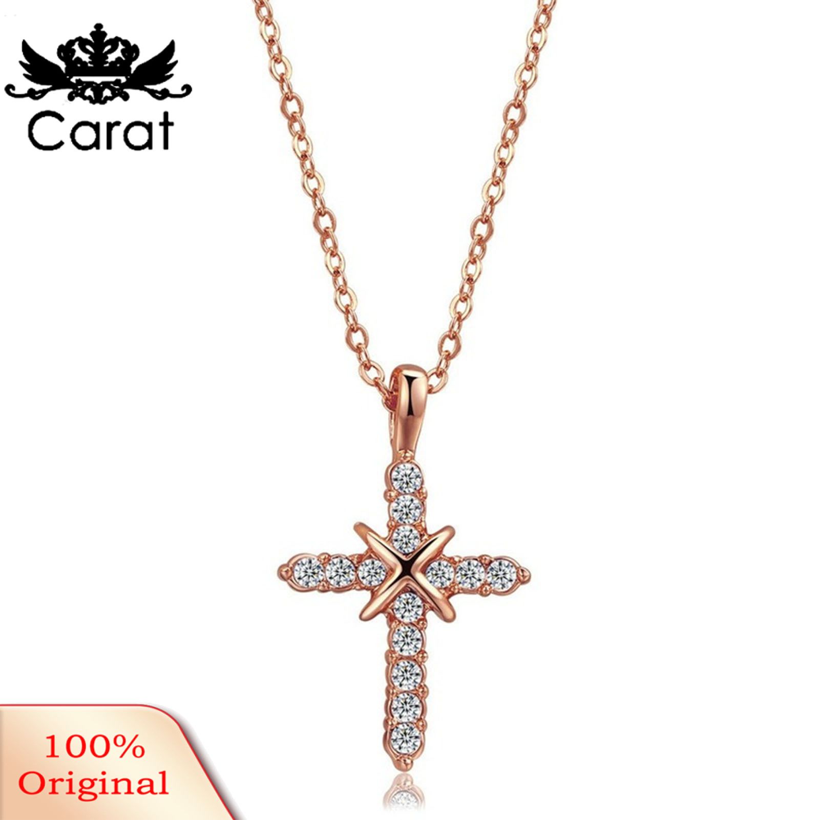 Jewelry Neckle All-Match Women Sparkling Chain Neckle with Cross Pendant