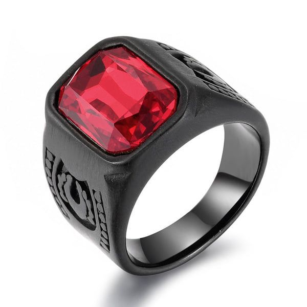 Stainless Steel Rings For Men Fashion Square Finger