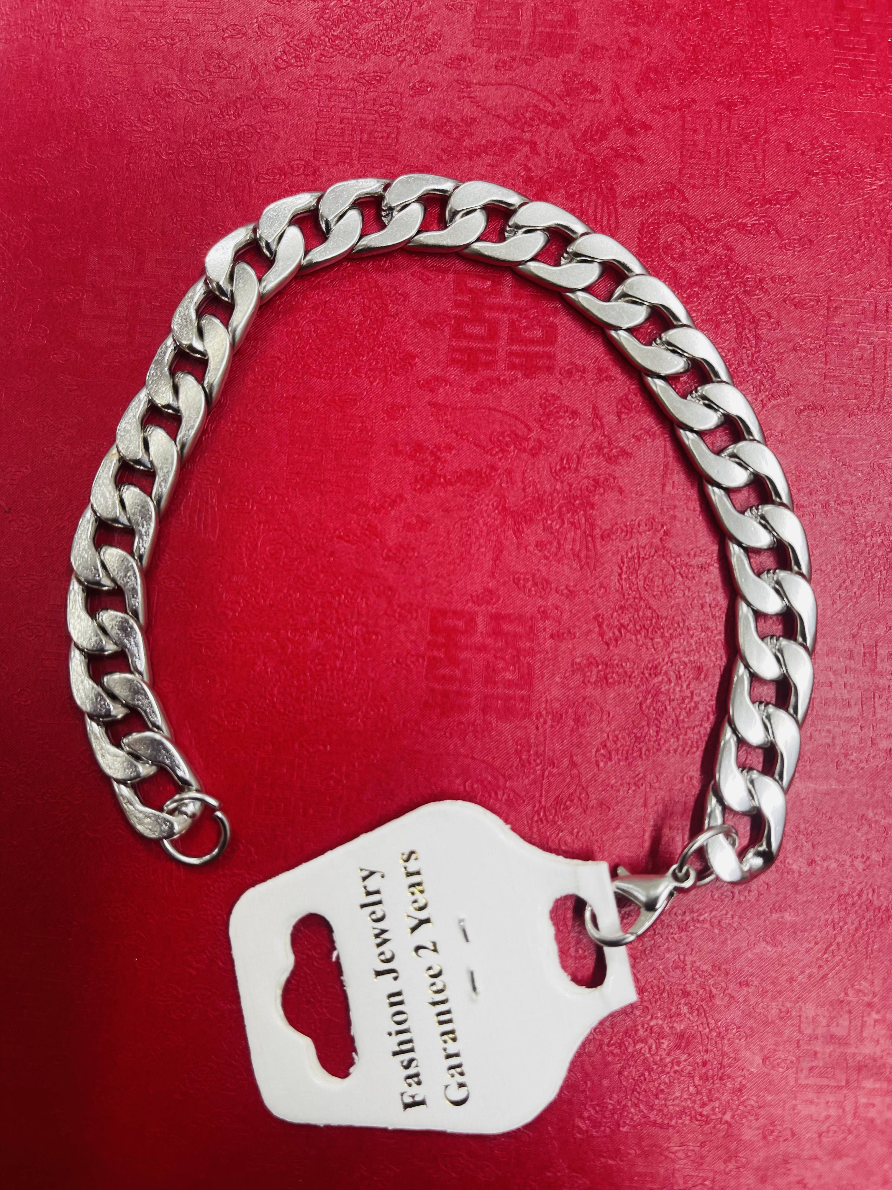 Stainless Steel Sterling Silver Bracelet