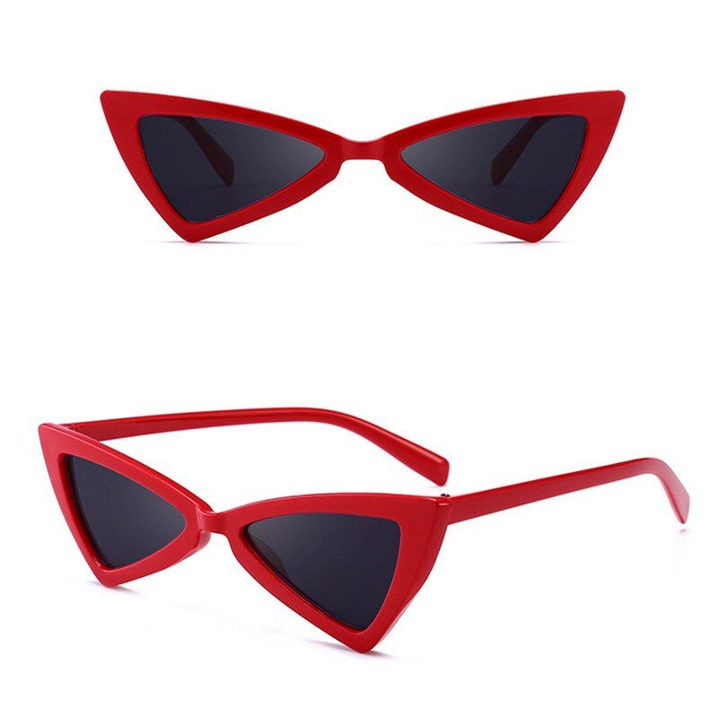 FZHH041500413TTLIFE Cat Eye Fashion Sunglasses Women And Men Sun Glasses Colored Color Lenses Irregular Glasses Uv Protection Sunglass